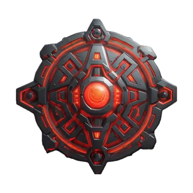 3D model for emblem cyborg robotic, robotic style geometry, high resolution, #emblem#