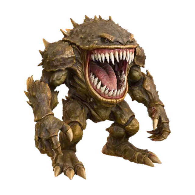 Spiked Maw Beast Monster Crab Humanoid 3D model, vytvořený pomocí AI
