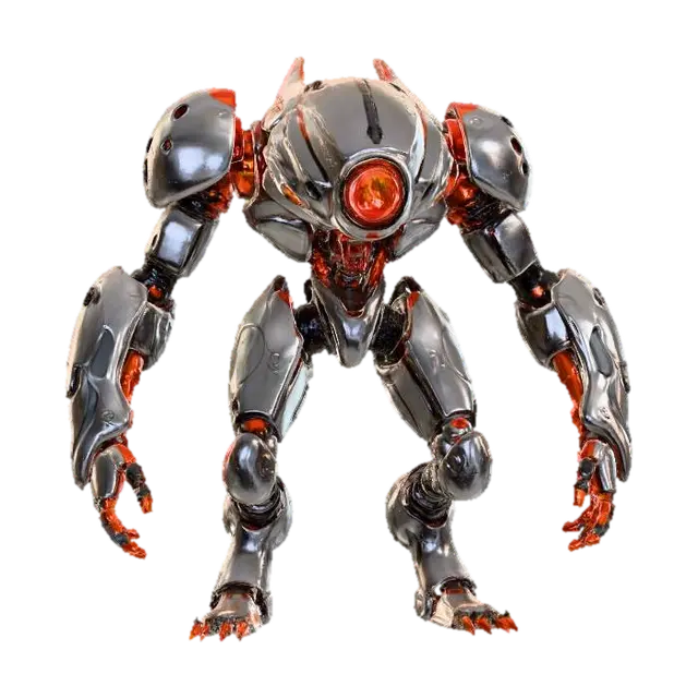 unknown artificial entity from distant space, non-humanoid intelligent design, smooth metallic surface… AI 생성 3D 모델