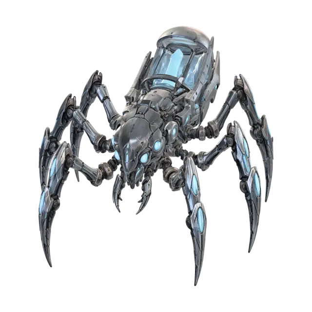 Synthetic Spider - Arachnid 3D model, vytvořený pomocí AI
