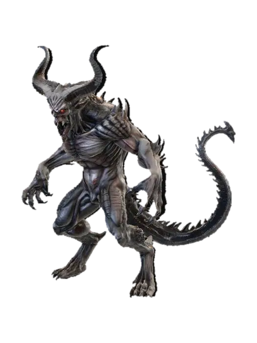 Horrifying Demon - Devils 3D model, vytvořený pomocí AI