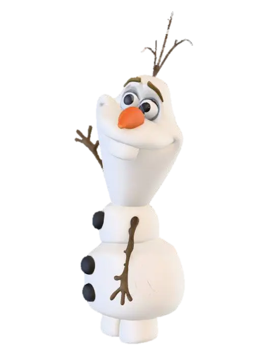 Olaf - Elsa 3D model, vytvořený pomocí AI