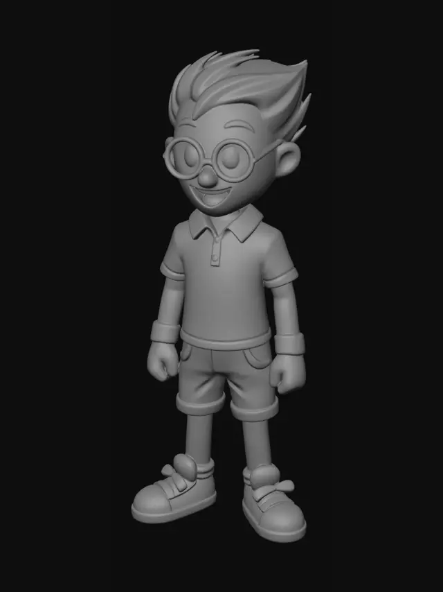 3D model for Green Shirt Hero