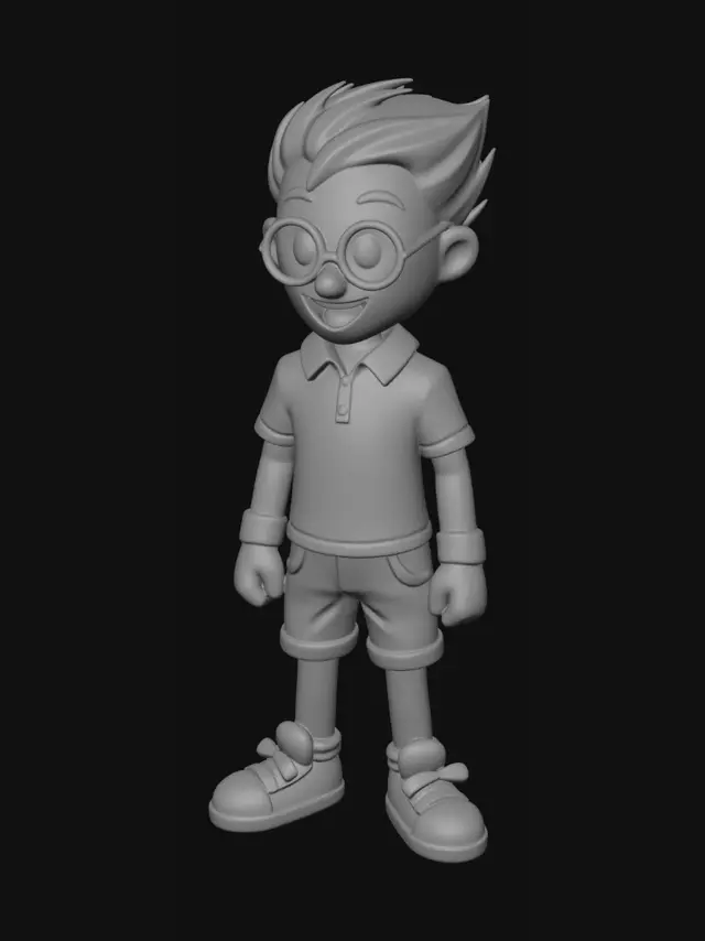 3D model for Green Shirt Hero