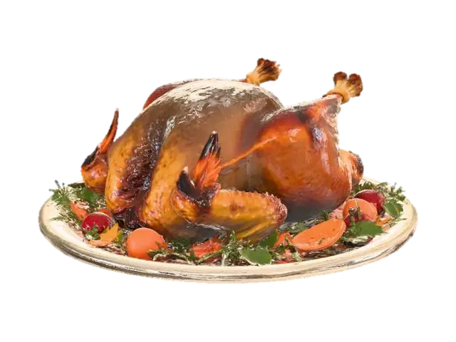Thanksgiving Feast，Thanksgiving roast turkey, #Thanksgiving# 3D model, vytvořený pomocí AI
