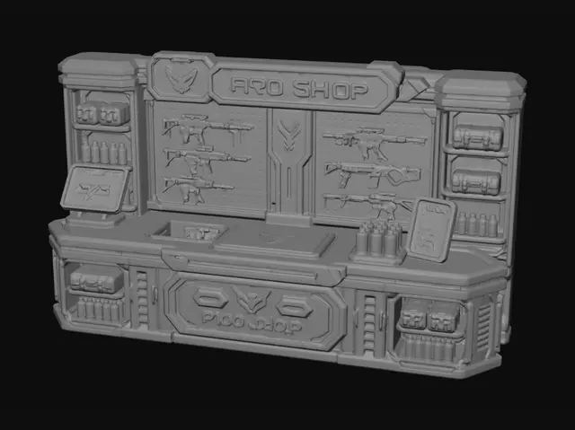 3D model for Neon Armory Pro Shop