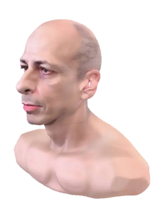3D model for Close-Up of a Bald Man