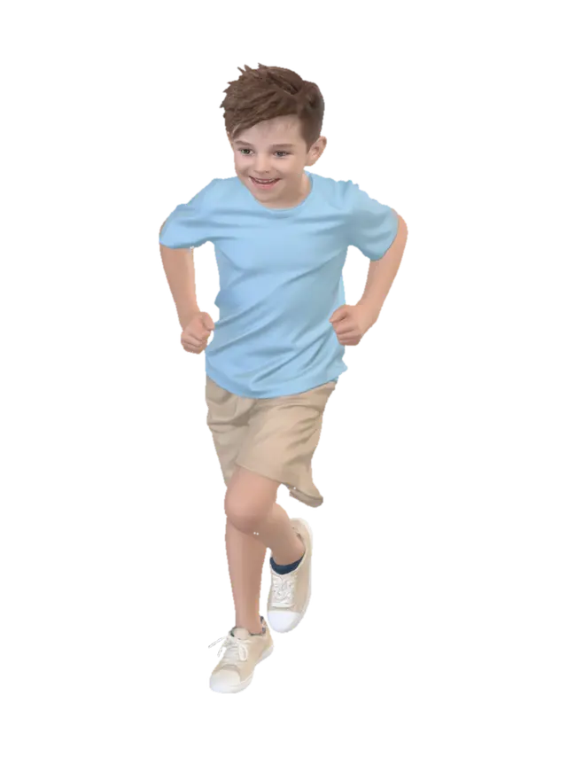 caucasian people. real body proportions. not oversized head. photorealistic.… - Summertime 3D model, vytvořený pomocí AI