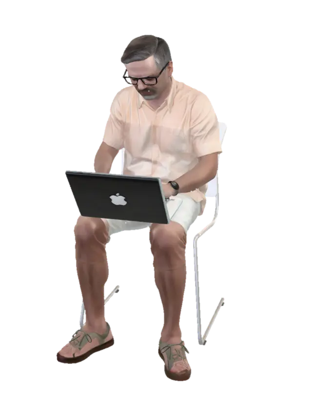 caucasian people. real body proportions. not oversized head. photorealistic.… - Summertime 3D model, vytvořený pomocí AI