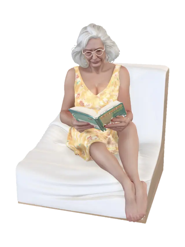 caucasian people. real body proportions. not oversized head. photorealistic.… - Summertime 3D model, vytvořený pomocí AI