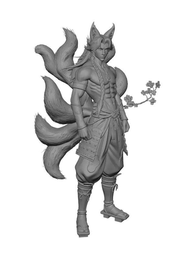 3D model for Nine-Tailed Fox Warrior