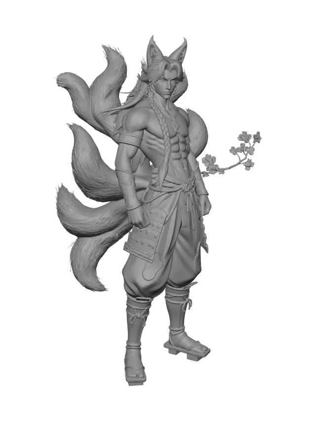 3D model for Nine-Tailed Fox Warrior