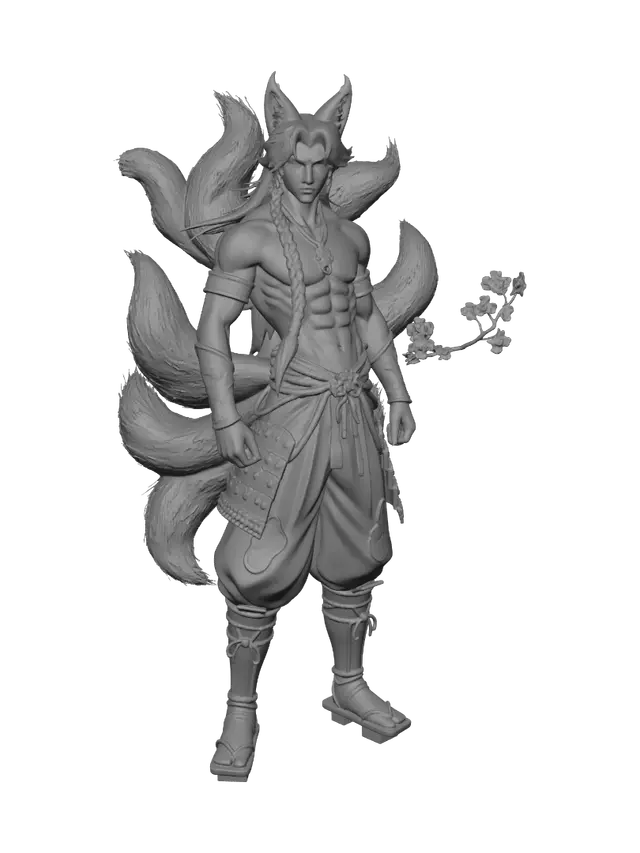 3D model for Nine-Tailed Fox Warrior