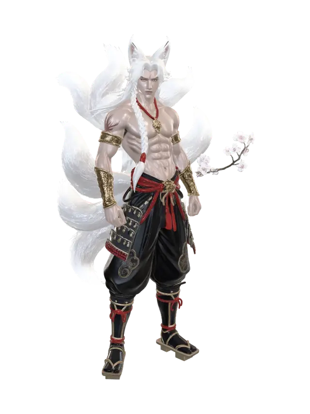 3D model for Nine-Tailed Fox Warrior