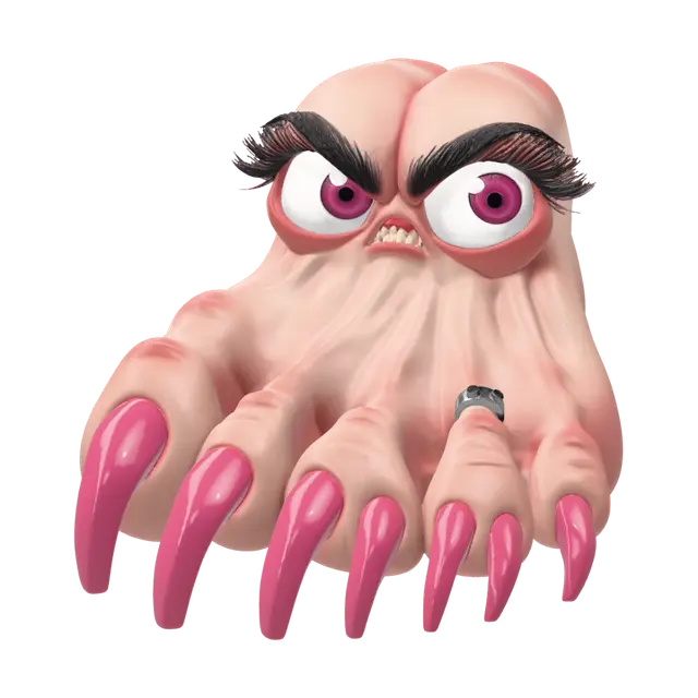 3D-модель Angry Toe Monster, сгенерированная ИИ