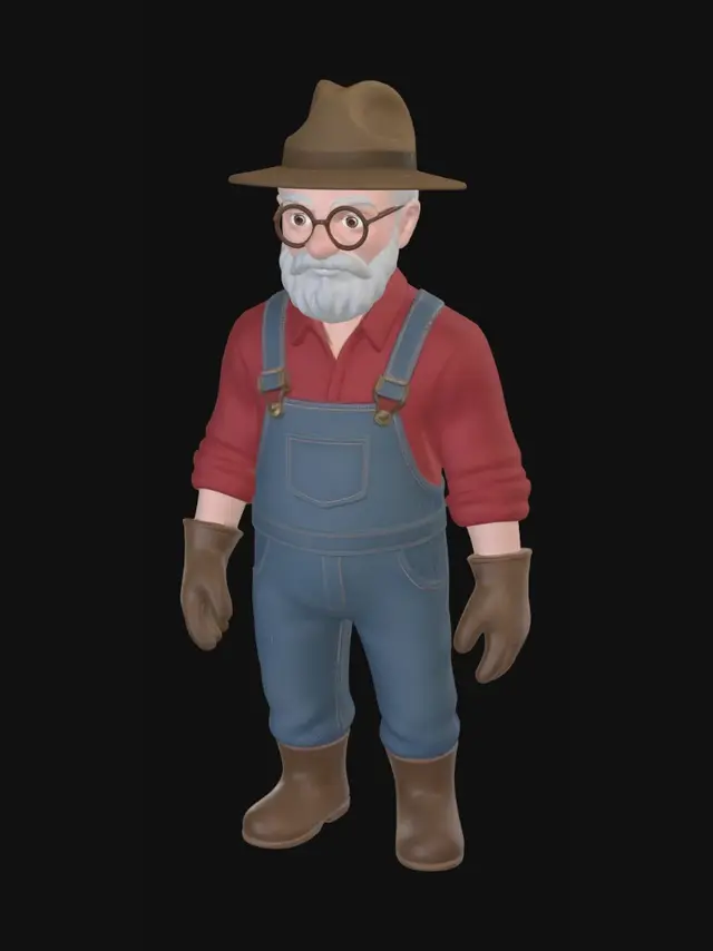 3D model for Old Farmer