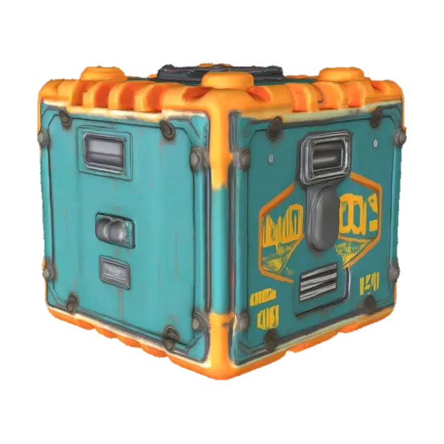 3D model for retro scifi ammo crate