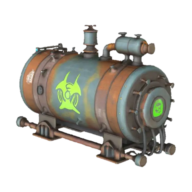 3D model for Retro scifi fuel barrel
