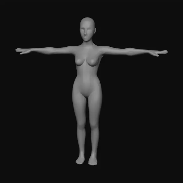3D model for Butterfly in a T-pose