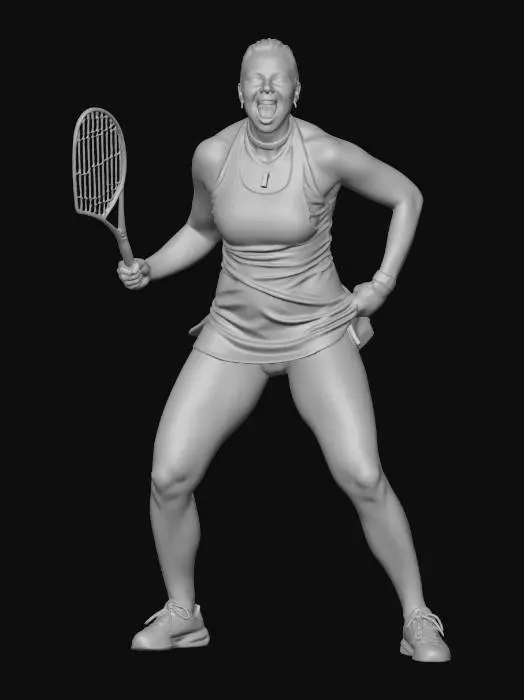 3D model for Powerful Rally on the Tennis Court