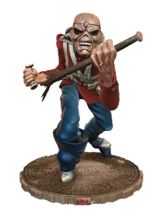 Create a realistic version of this image - Ironmaiden 3D model, vytvořený pomocí AI