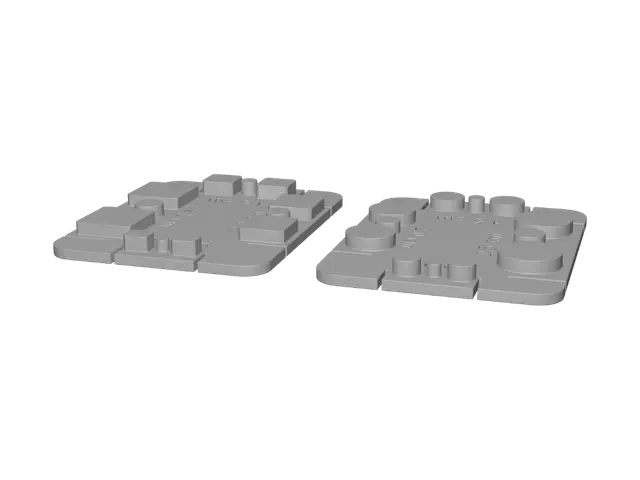 3D model for Plantilla de anteojos para muñecos