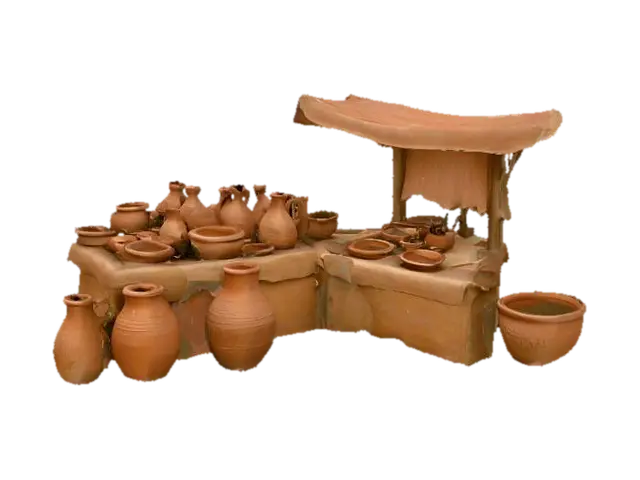 Pottery Market - Crafts 3D model, vytvořený pomocí AI
