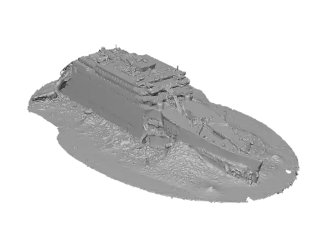 3D model for Titanic Wreckage Deep-Sea Scan