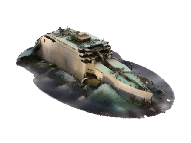 3D model for Titanic Wreckage Deep-Sea Scan