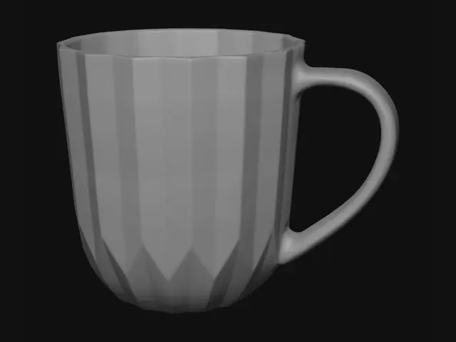 3D model for Faceted White Ceramic Mug