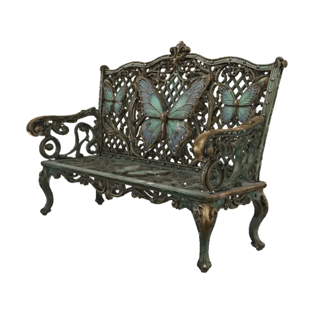 Butterfly Lattice Bench 3D model, vytvořený pomocí AI