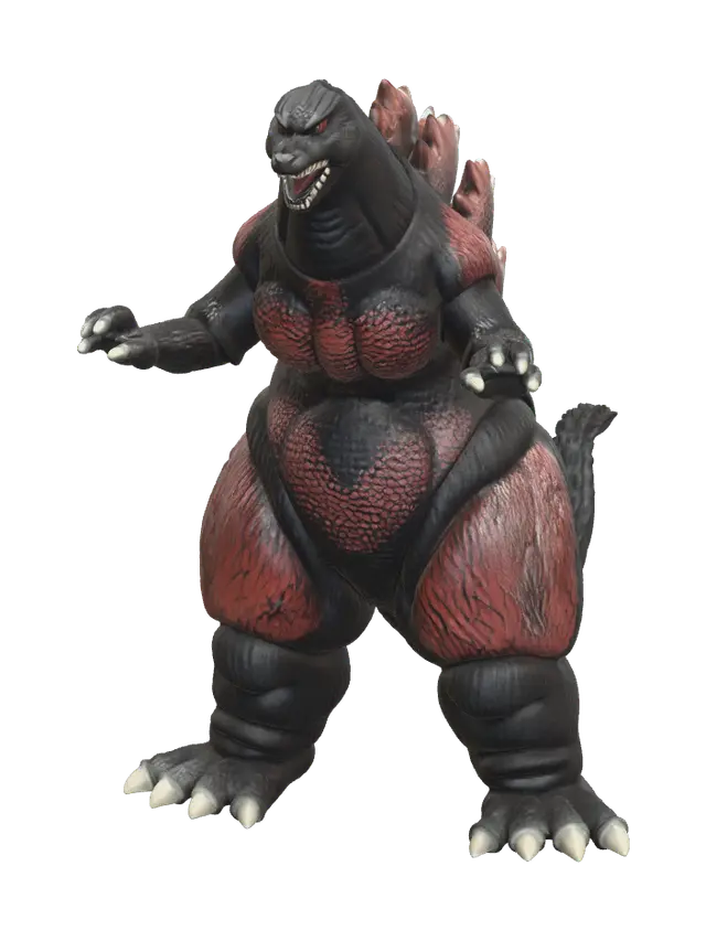 3D model for Stylized Burning Godzilla