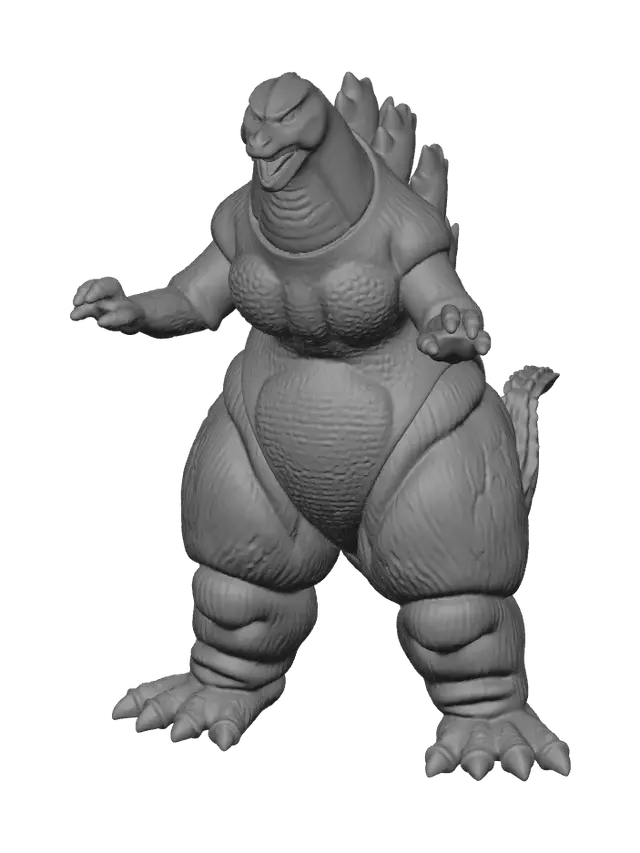 3D model for Stylized Burning Godzilla