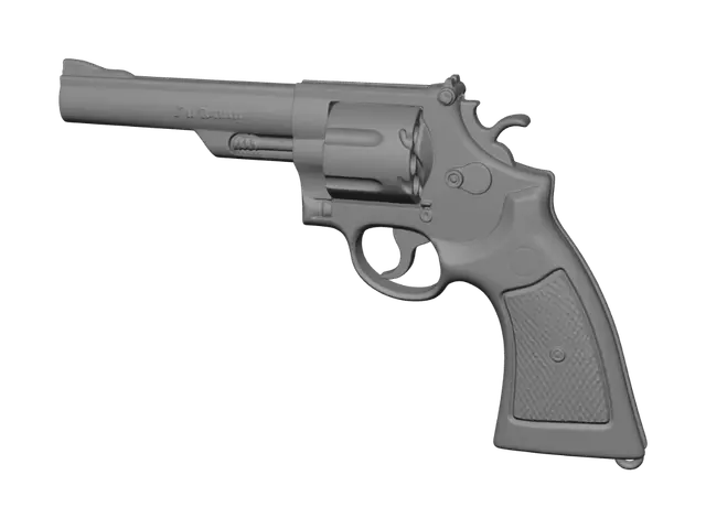 3D model for Rusty .45 Magnum Revolver