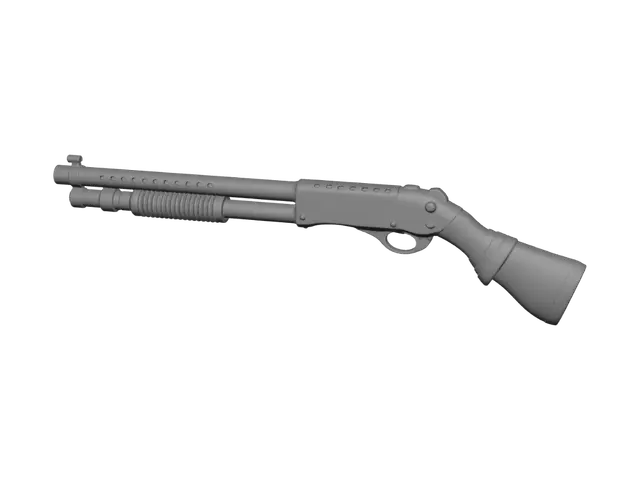 3D model for Rusty Long Barrel Pistol