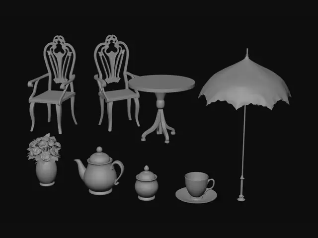 3D model for Lavender Tea Party