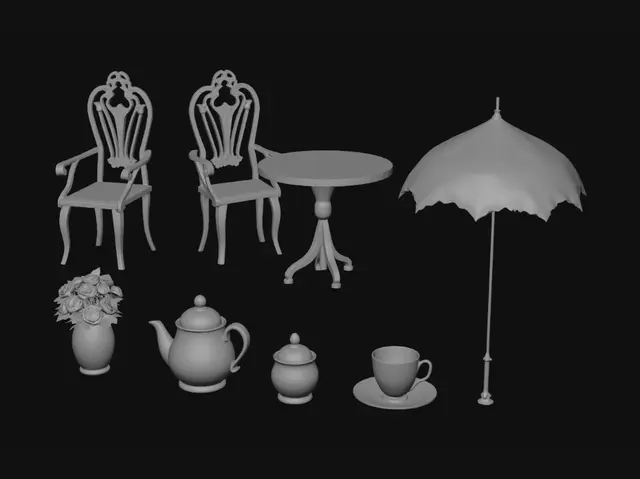 3D model for Lavender Tea Party