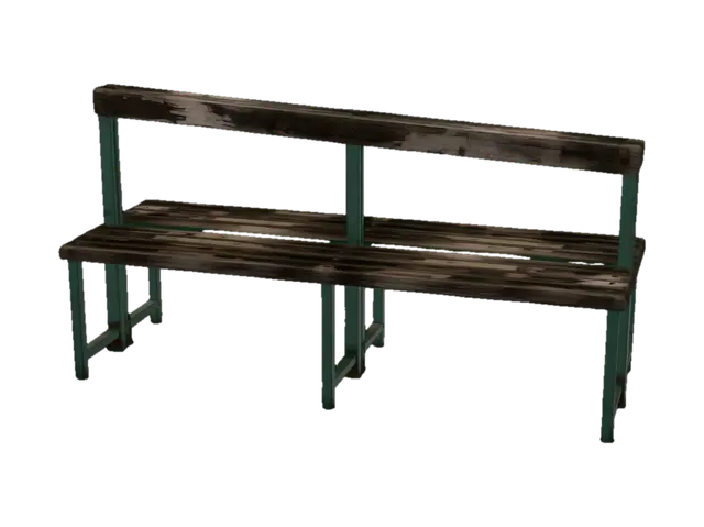 Weathered bench - Aging 3D model, vytvořený pomocí AI