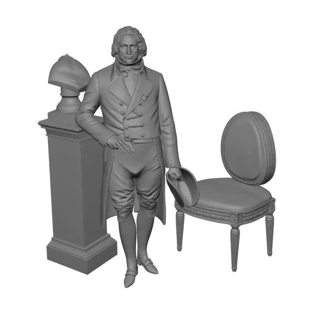 3D model for Portrait of a Gentleman in a Green Coat