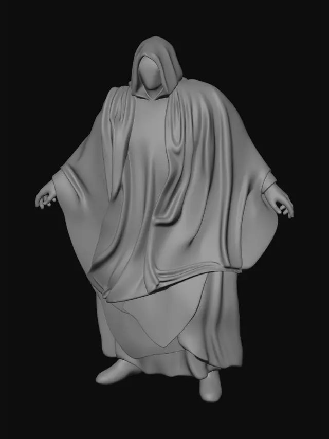 3D model for Green Cloak on the Steps