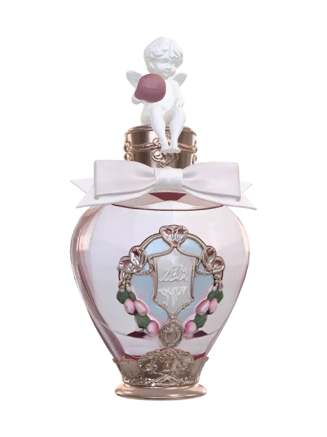 Flower knows perfume - Cherub 3D model, vytvořený pomocí AI