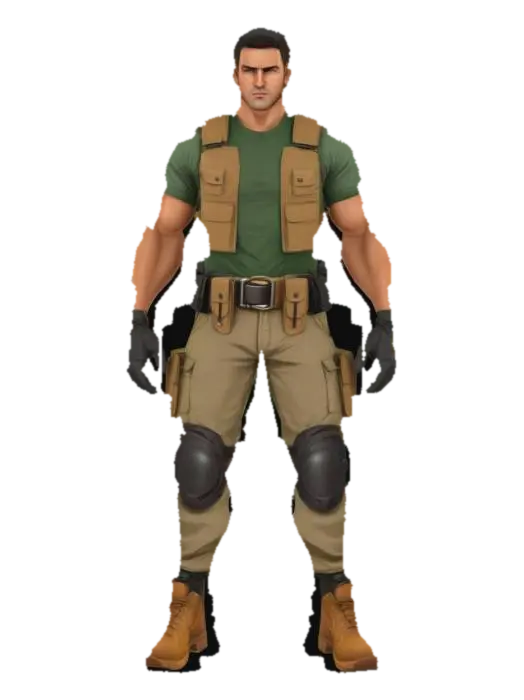 Elite Operative 3D model, vytvořený pomocí AI