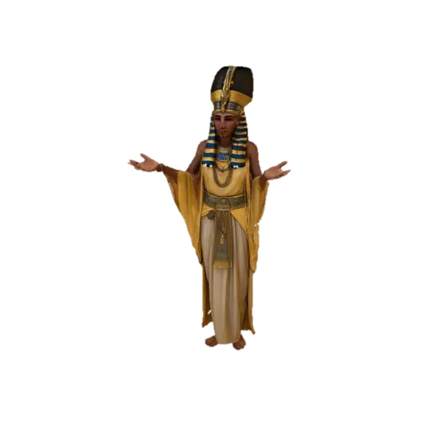 Un marchand égyptien de l'antiquité en T-pose de style réaliste, textures HD - Haracter 3D-model, gegenereerd door AI
