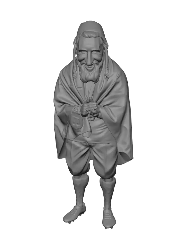 3D model for Joyful Jewish fan draped in Argentina flag