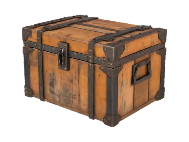 Antique Treasure Chest-3D-modell, genererad av AI