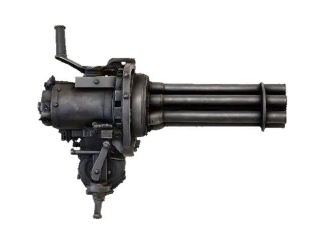 3D model for Antique Gatling Gun, #PBR#