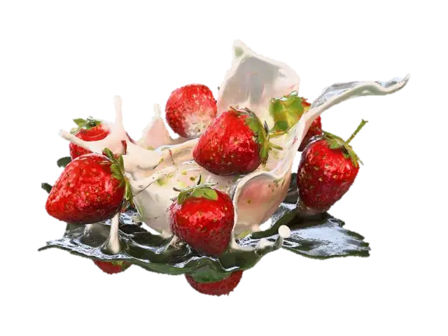 3D model for Strawberry Splash, #food#