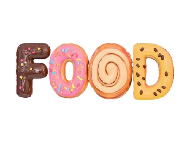 Sweet Alphabet, #food# 3D model, vytvořený pomocí AI