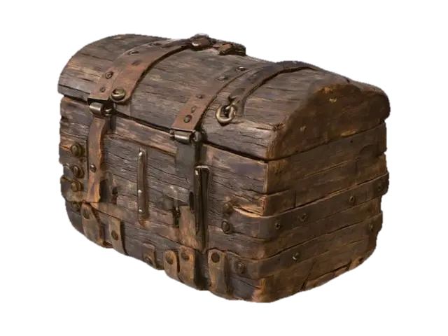Ancient Treasure Chest - Jewels 3D model, vytvořený pomocí AI