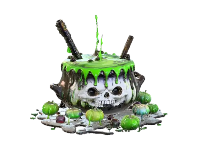 Witch's Brew Delight, #Halloween2025# 3D model, vytvořený pomocí AI